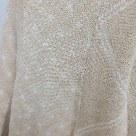 J. McLaughlin Rosalind long Open patterned beige cardigan sweater duster XS NWT - Picture 6 of 6